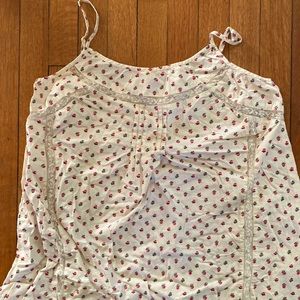 April Cornell spaghetti strap tank with floral print.